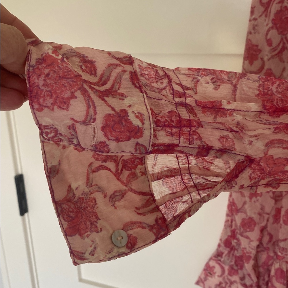 Free People Floral Pink Boho Dress - Picture 3 of 7